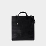 Cabas Heritage Croco - Courreges - Cuir - Noir