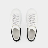 Sneakers Oversized - Alexander Mcqueen - Cuir - Blanc/Noir