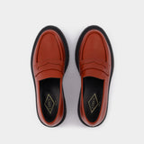 Mocassins 159 en Cuir Rouge