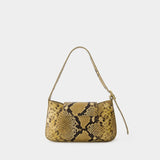 Sac Porté Épaule Baguette - Rouje - Cuir - Python Naturel