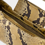 Sac Porté Épaule Baguette - Rouje - Cuir - Python Naturel
