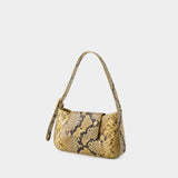 Sac Porté Épaule Baguette - Rouje - Cuir - Python Naturel