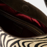 Sac Hobo Big - Rouje - Cuir - Beige Zèbre