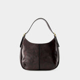 Sac Hobo Frenchy - Rouje - Cuir - Noir Vernis Tortue
