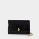Sac Skull Petit en Cuir Noir
