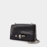 Sac Jewelled Satchel en Cuir Noir