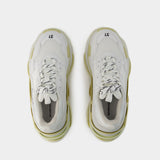 Sneakers Triple S - Balenciaga - Cuir Végétal - Blanc