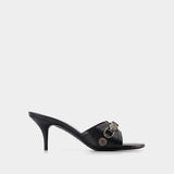 Sandales Cagole M70 - Balenciaga - Cuir - Noir