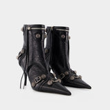 Bottines Cagole H90 - Balenciaga - Cuir - Noir