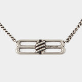 Collier BB Icon - Balenciaga - Laiton - Antique Silver