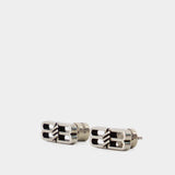 Boucles D'Oreilles BB Icon  - Balenciaga - Laiton - Antique Silver
