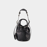 Sac Le Cagole Bucket S - Balenciaga - Cuir - Noir
