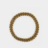 Collier Logo en Laiton Doré