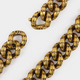 Collier Logo en Laiton Doré