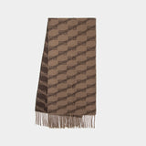 Écharpe Sc All Over Blanket - Balenciaga - Laine - Beige/Marron