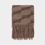 Écharpe Sc All Over Blanket - Balenciaga - Laine - Beige/Marron