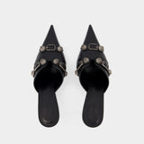 Mules Cagole M70 - Balenciaga - Cuir - Noir