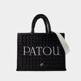Tote Bag Patou Large - Patou - Coton - Black Ski Slope