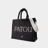 Tote Bag Patou Large - Patou - Coton - Black Ski Slope