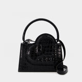 Pochette en Cuir Noir