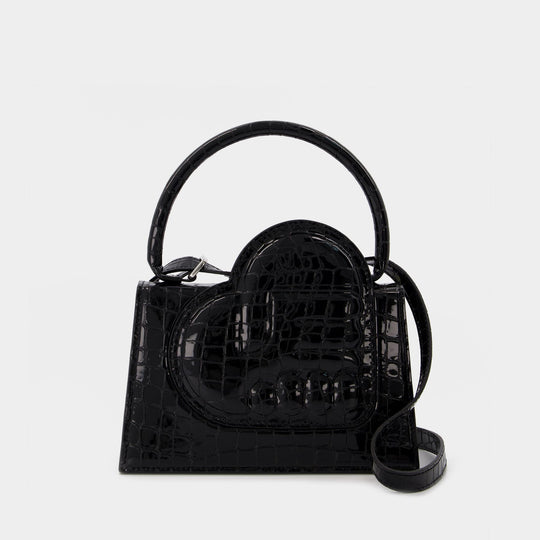 Pochette en Cuir Noir