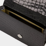 Pochette en Cuir Noir