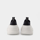 Baskets Tread Slick en Toile Noire & Blanche