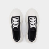 Baskets Tread Slick en Toile Noire & Blanche