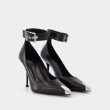 Escarpins Boxcar en Cuir Noir / Argent