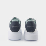 Baskets Oversize en Cuir Blanc & Argent