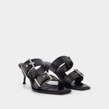 Escarpins en Cuir Noir/Argent