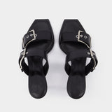 Escarpins en Cuir Noir/Argent