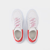 Baskets New Court en Cuir Blanc