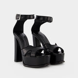 Escarpins en Cuir Noir / Argent