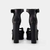 Escarpins en Cuir Noir / Argent