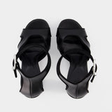 Escarpins en Cuir Noir / Argent