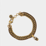 Bracelet Pave Double Chaine en Laiton