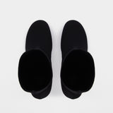 Bottines Knit Boots Runway en Toile Noire