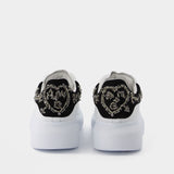 Baskets Oversize en Cuir Blanc & Noir