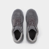 Baskets Montantes en Cuir Gris