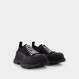 Baskets Tread slick en Cuir Noir
