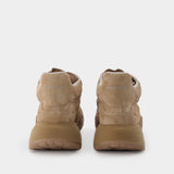 Baskets Montantes en Cuir Beige