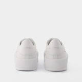 Baskets Deck Plimsoll en Cuir Blanc