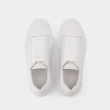 Baskets Deck Plimsoll en Cuir Blanc