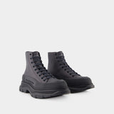 Bottines Tread Slick High - Alexander Mcqueen - Cuir - Anthracite