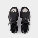 Mocassins Studs en Cuir Noir