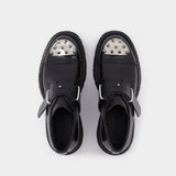 Mocassins Studs en Cuir Noir