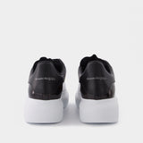 Baskets Oversize en Cuir Noir