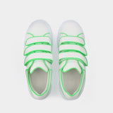 Baskets Oversize en Cuir Blanc/Green