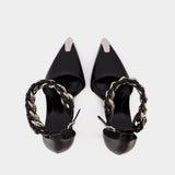Talons Punk - Alexander Mcqueen - cuir - Noir/Argenté